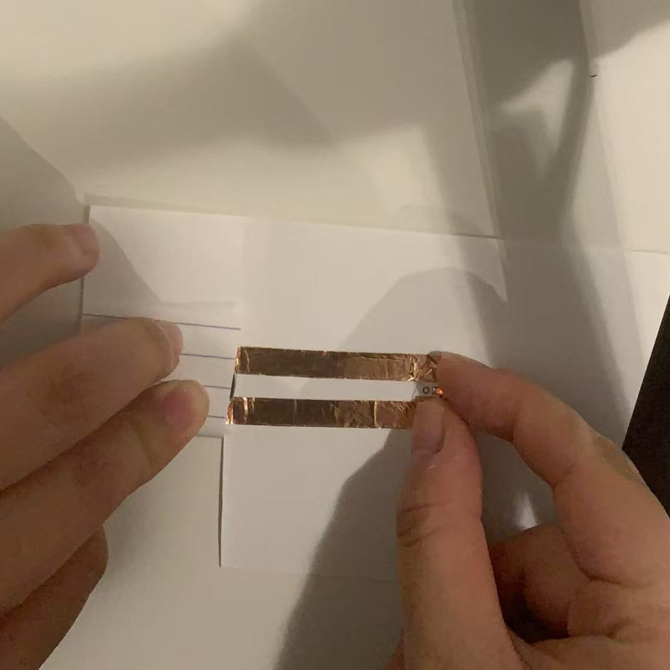 I pressed the components together, and the LED lit up, showing that my circuit worked successfully.