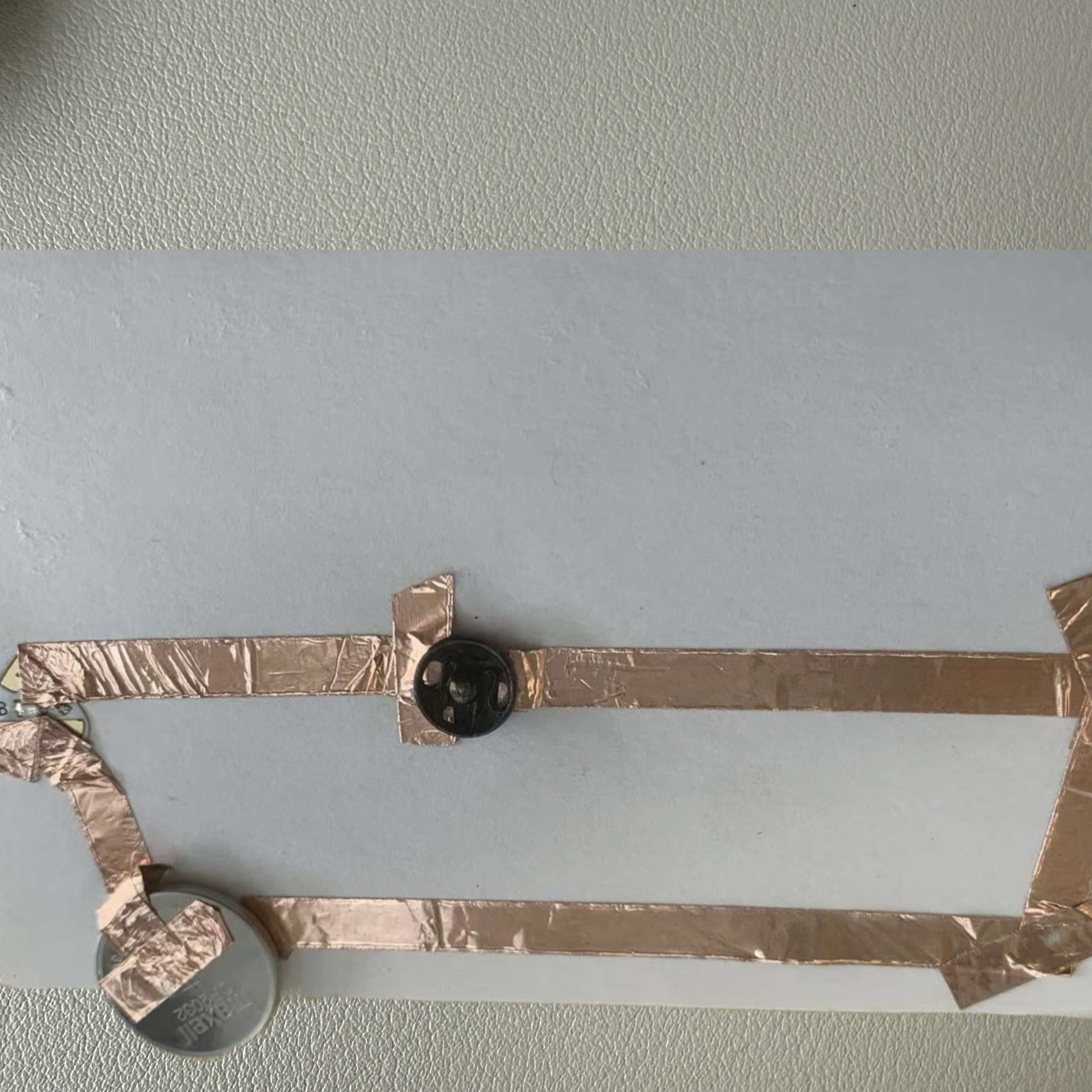 I pressed the circuit to test it, and the LED lit up with a blue glow. It was exciting to see it work successfully.