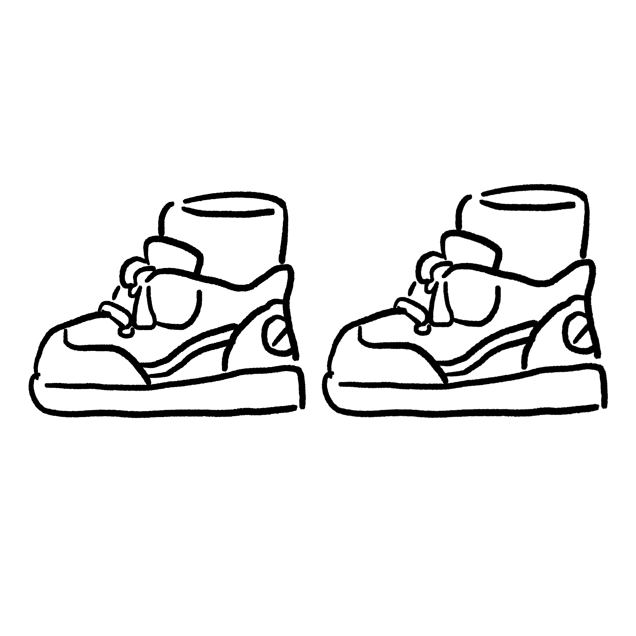This image is a basic sketch of the shoe, showing a side view without any lighting effects—just a starting point for the concept.