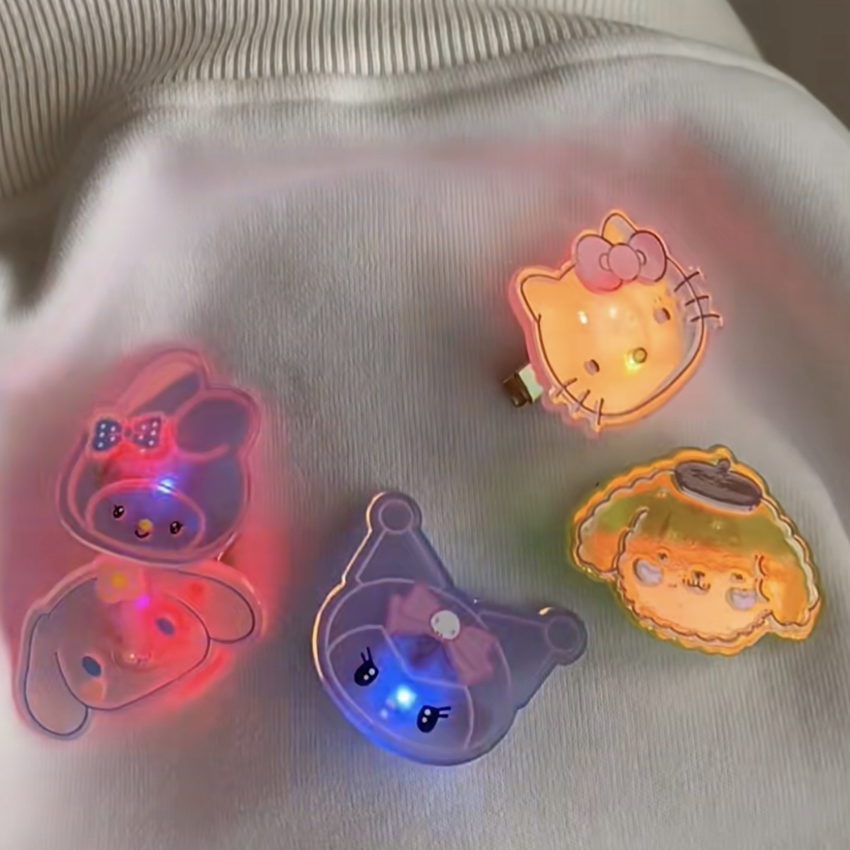 This image shows my little sister’s LED hair clips, which gave me the inspiration for my design. The cute character-shaped clips glow in different colors, making them fun and eye-catching.