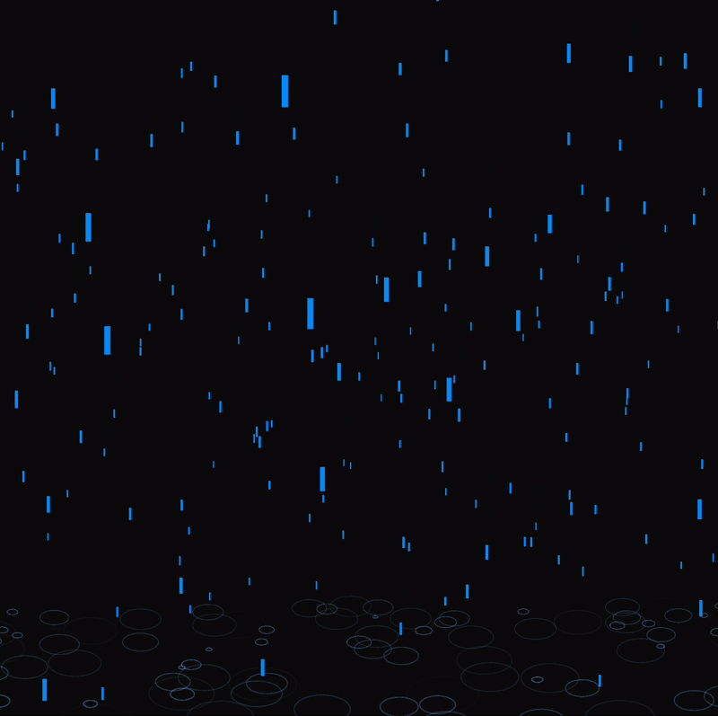 This animation represents a starry sky effect, with small white dots floating in different directions, creating a deep space illusion.