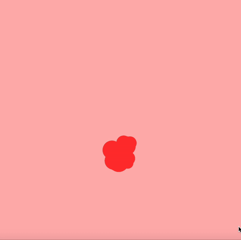 I experimented with organic forms that morph and expand. The soft, blobby animation gives a liquid-like effect, making it feel alive.