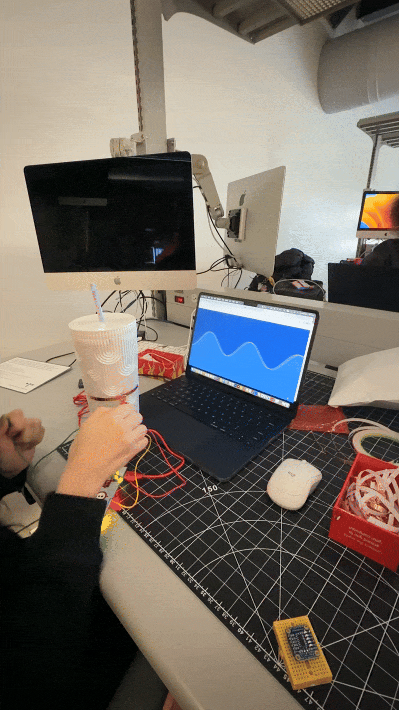 I test various connections with different materials to explore how physical touch can trigger creative p5.js respond